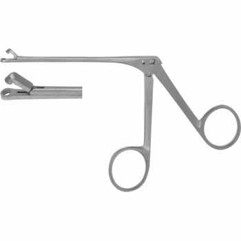 HOFFMANN EAR FORCEPS 80MM STRAIGHT ROUND CUP, TROUGH-CUTTING Ø2,0MM