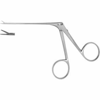 FISCH MICRO EAR FORCEPS 80MM, STRAIGHT, JAWS 0,7x3,5MM, SERRATED