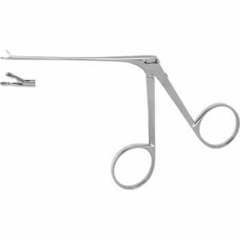 MICRO EAR FORCEPS 80MM, STRAIGHT OVAL CUP 0,9x1,8MM