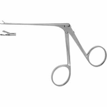 MICRO EAR FORCEPS 80MM, STRAIGHT OVAL CUP 0,6x1,8MM