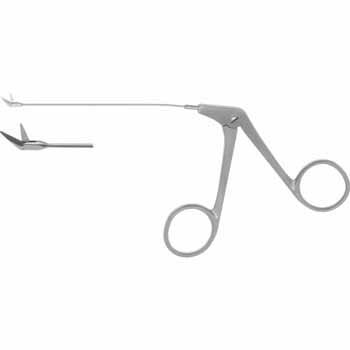 MICRO EAR SCISSORS DELICATE 80MM, CURVED UP, BLADES 4MM, TUBULAR SHAFT Ø0,9MM