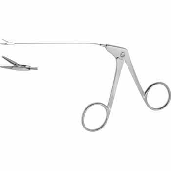 MICRO EAR FORCEPS 80MM, STRAIGHT, JAWS 0,6X4,5MM, SERRATED, TUBULAR SHAFT Ø 0,9MM