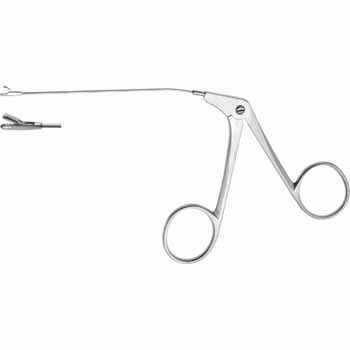 MICRO EAR FORCEPS 80MM, STRAIGHT, OVAL CUPS 1X2MM, TUBULAR SHAFT Ø 0,9MM