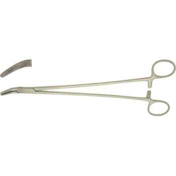 FINOCHIETTO NEEDLE HOLDER 265MM, ANGLED WITH GROOVE