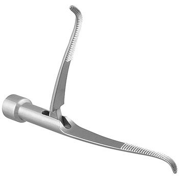 FINE GRASPING FORCEPS, CURVED Ø 10,0MM, 330MM WORKING LENGTH