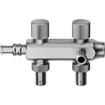 SUCTION-IRRIGATION HANDLE WITH 2 TRUMPET VALVES, Ø 5MM LL-CONNECTION
