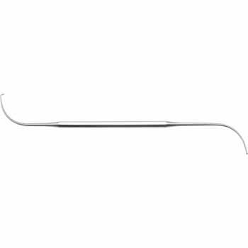 FRONTAL SINUS SEEKER DOUBLE ENDED FIG.6 200MM 77° CURVED, ONE TIP STRAIGHT, ONE TIP ANGLED INWARDS