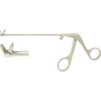 BLAKESLEY NASAL FCPS.130MM 90° CURVED UP JAWS 4,0MM, TUBULAR SHAFT LUER LOCK CLEANING PORT