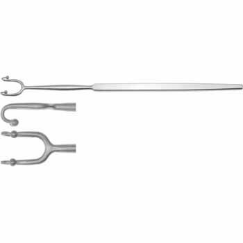 FOMON DOUBLE HOOK 165MM, 2 PRONGS, BUTTON ENDED