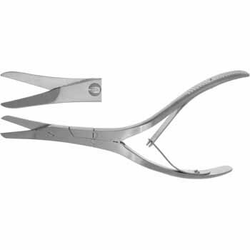 CAPLAN NASAL SCISSORS 220MM, ANGLED ON THE FLAT, DOUBLE ACTION, SERRATED BLADES