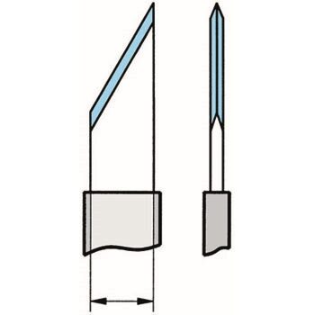 DIAMOND KNIFE, STRAIGHT, BLADE 30°, 1.0x0.17MM, TITANIUM BAYONET HANDLE