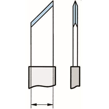 DIAMOND KNIFE, STRAIGHT, BLADE 45° 1.0x0.17MM, TITANIUM BAYONET HANDLE