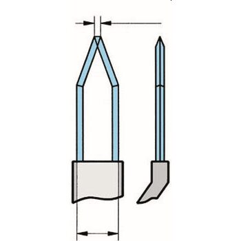 DIAMOND KNIFE, ANGLED, 40° 5-FACET BLADE,0.4-1.0x0.2MM TITANIUM BAYONET HANDLE