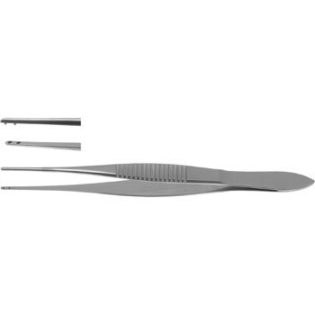 DRAEGER CONJUNCTIVA FORCEPS ATRAUMATIC WITH 2 ROUNDED PEGS 100MM