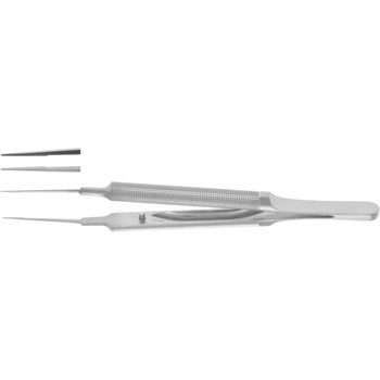 TENNANT TYING FORCEPS 100MM STRAIGHT EXTRA DELICATE JAW 6MM LONG PLATFORM ROUND HANDLE