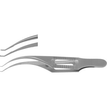 STANDARD COLIBRI CORNEAL FORCEPS 75MM 1X2 TEETH 0,4MM WITH PLATFORM OPEN SERRATED HANDLE