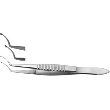 ARRUGA CAPSULE FORCEPS 100MM NEW MODIFIED CURVE SERRATED HANDLE