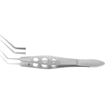 NEVYAS CAPSULORHEXIS FCPS. 105MM CYSTOTOME SHAPED TIP, 11MM ANGLED EXTREMELY THIN, SERRATED 3 HOLE HANDLE