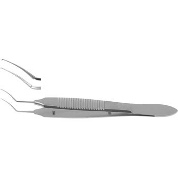 CAPSULORHEXIS FORCEPS 105MM 11MM ANGELD, DELICATE TIP, SERRATED HANDLE