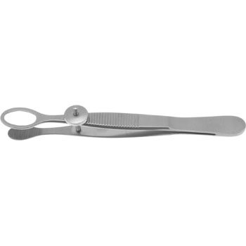 CAUER CHALAZION FORCEPS 100MM OVALE HORIZONTAL SERRATED