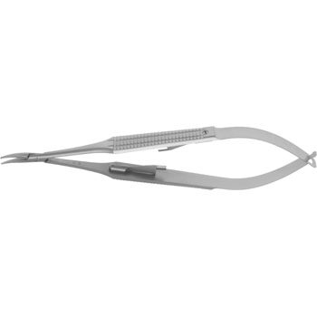 CASTROVIEJO NEEDLE HOLDER 140MM CURVED JAWS SMOOTH/DELICATE WITH CATCH WIDE HANDLE