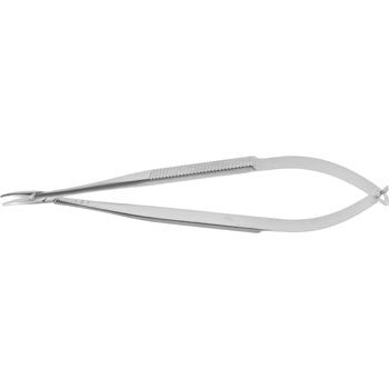 CASTROVIEJO NEEDLE HOLDER 140MM CURVED SMOOTH JAWS WITHOUT CATCH FLAT HANDLE