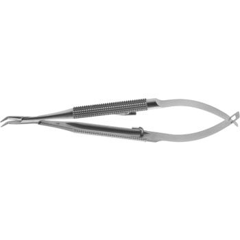 TROUTMAN NEEDLE HOLDER 120MM ANGLED 9X0,5MM WITHOUT CATCH Ø8MM HANDLE