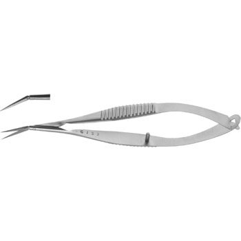 STERN-GILLS CAPSULE SCISSORS 105MM ANGLED UP, 10MM BLADES, EXTRA THIN