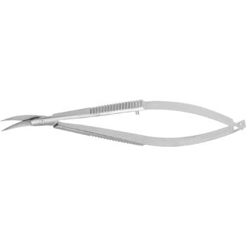 CASTROVIEJO CORNEAL SCS.110MM CURVED, SPITZ/SPITZ, FLAT HANDLE, BLADES 15MM