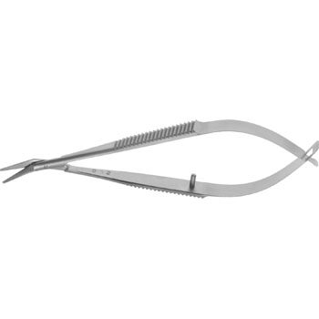 MICRO CORNEAL SCISSORS 100MM ANGLED ON THE FLAT, BLUNT/BLUNT