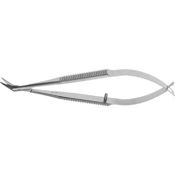 KATZIN CORNEAL SCISSORS 100MM, CURVED BLUNT, SMALL BLADES, RIGHT