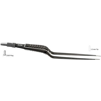 TUNGSTENGRIP BIPOLAR FORCEPS 190MM, 1.2MM JAW, BAYONETT, STRAIGHT WITHOUT STOP GUIDING PIN