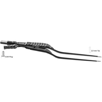 BIPOLAR SUCTION FORCEPS 230MM, 2.0MM, BAYONETT, STRAIGHT WITHOUT STOP GUIDING PIN