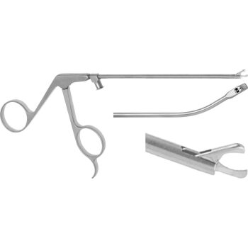 HOOK SCISSORS 3.5MM, 30° LEFT, WORKING LENGTH 130MM, LUER LOCK CLEANING PORT