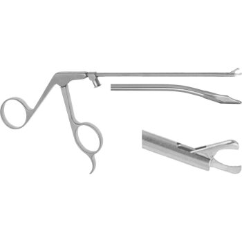 HOOK SCISSORS 3.5MM, 15° DOWNWARD, WORKING LENGTH 130MM, LUER LOCK CLEANING PORT