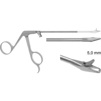 WIDE JAW PUNCH 3.5MM, LARGE, STRAIGHT, 15° MILLED UP, 130MM, LUER LOCK CLEANING PORT