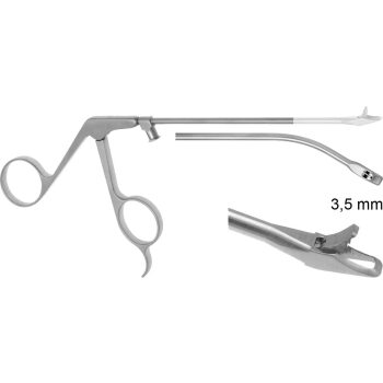 WIDE JAW PUNCH 3.5MM, MEDIUM, 30° RIGHT, 15° MILLED UP, 130MM, LUER LOCK CLEANING PORT