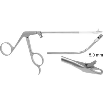 WIDE JAW PUNCH 3.5MM, LARGE, 45° LEFT, 15° MILLED UP, 130MM, LUER LOCK CLEANING PORT