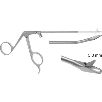 WIDE JAW PUNCH 3.5MM, LARGE, 15° UPWARD, 15° MILLED UP, 130MM, LUER LOCK CLEANING PORT