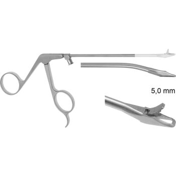 WIDE JAW PUNCH 3.5MM, LARGE, 15° DOWNWARD, 15° MILLED UP, 130MM, LUER LOCK CLEANING PORT