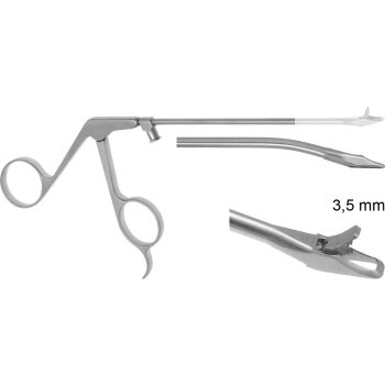 WIDE JAW PUNCH 3.5MM, MEDIUM, 15° DOWNWARD, 15° MILLED UP, 130MM, LUER LOCK CLEANING PORT