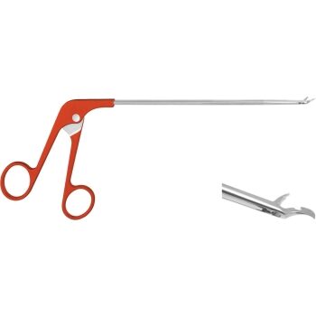 SUTURE HOOK / GUIDE INSTRUMENT, 155MM, TIP TURNED LEFT, CLASSIC HANDLE, RED