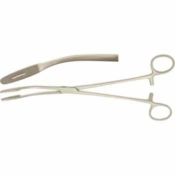 GROSS-MAIER SPONGE FORCEPS 265MM, CURVED WITH RATCHET