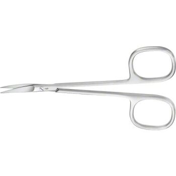 IRIS SCISSORS SQ HDL CVD S/S 115MM