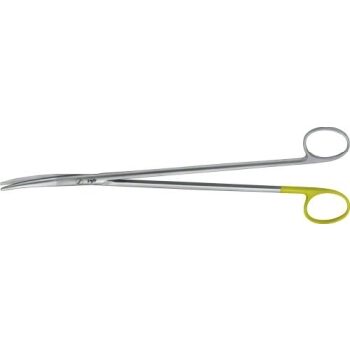 TC SUTURE SCISSORS W/1 SERR CVD 260MM