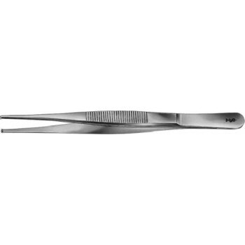 TISSUE FORCEPS STR MED 1X2 130MM