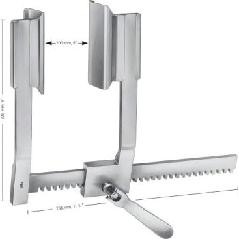 DE'BAKEY RIB SPREADER COMPLETE200X225MM