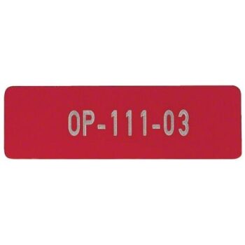 IDENT.LABEL UP TO 13 LETTERS RED