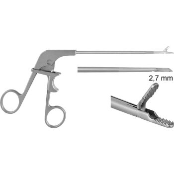 ALLIGATOR GRASPING FORCEPS, Ø 2,7MM, STRAIGHT, 13CM LONG WITH LOCK HANDLE