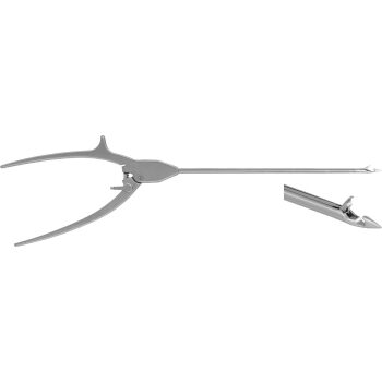 SUTURE HOOK / GUIDE INSTRUMENT, 155MM, BIRD BEAK, STRAIGHT, AXIAL HANDLE